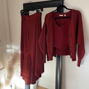 Alc skirt, tank and cardi set